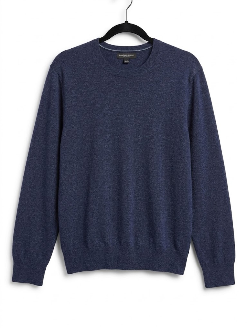 Banana Republic 100% Extra Fine Merino Wool Navy Blue Sweater Crew Neck Mens XL